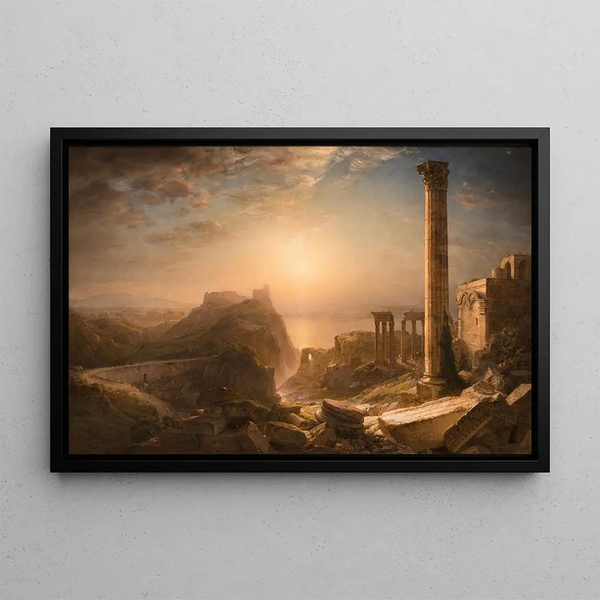 Syyrian rannasta merellä - Frederic Edwin Church — kehystetty taideteos seinällä