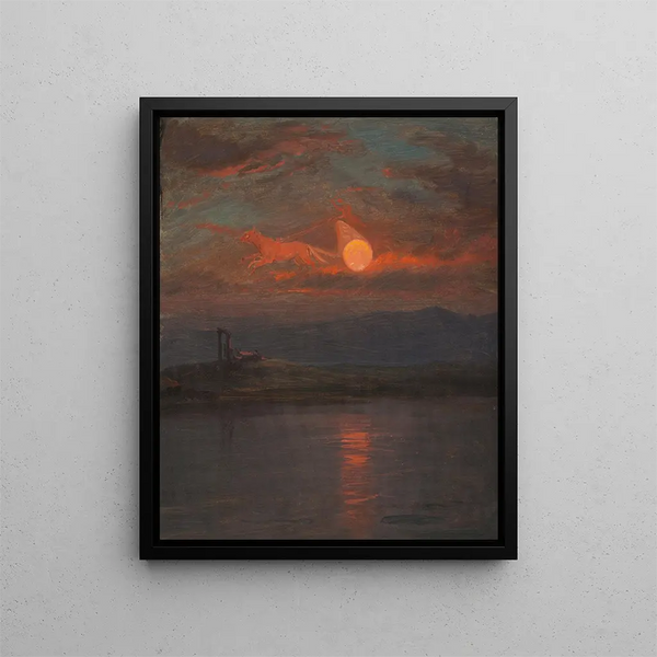 Le Chariot du Soleil Fantasy - Frederic Edwin Church — kehystetty taideteos seinällä