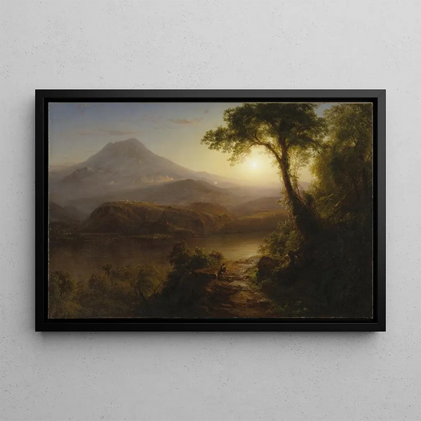 trooppisesta maisemasta - Frederic Edwin Church | Maalaus — kehystetty taideteos seinällä