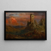 Vartiotorni Italiassa - Frederic Edwin Church — kehystetty taideteos seinällä