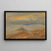 Talvimaisema maalaus Zuarryn mäeltä auringonlaskun aikaan - Frederic Edwin Church — kehystetty taideteos seinällä