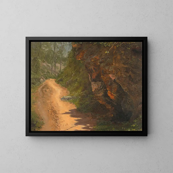 Sentier boisé en Jamaïque - Frederic Edwin Church — kehystetty taideteos seinällä