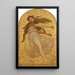 Tanssija symbaaleilla valkoisessa mekossa - Frederic Leighton — kehystetty taideteos seinällä