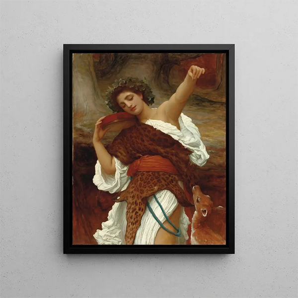 Bacchante - Frederic Leighton — kehystetty taideteos seinällä