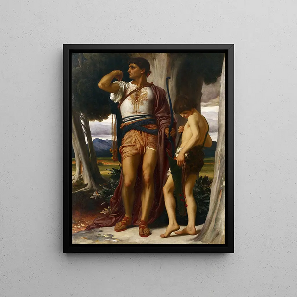 Le Signe de Jonathan à David - Frederic Leighton — kehystetty taideteos seinällä