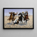 Auttaminen toveria - Frederic Remington — kehystetty taideteos seinällä