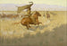 Omistajanvaihdos, hevosenvarasteiden ryöstö - Frederic Remington — näkymä teoksesta
