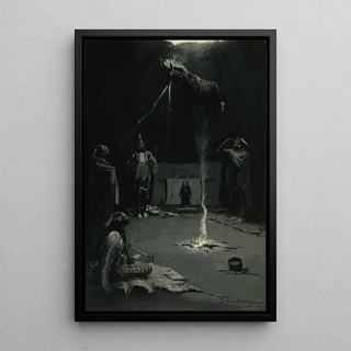 Frederic Remington - Indian Fire God The Going of the MedicineHorse.webp