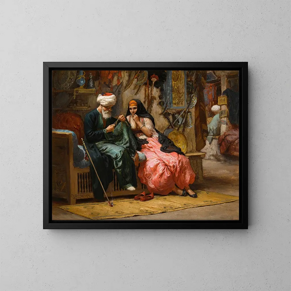 Un bijou précieux - Frederick Arthur Bridgman — kehystetty taideteos seinällä