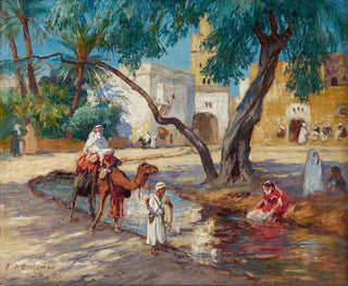 Näkymä algerialaisesta kylästä - Frederick Arthur Bridgman — näkymä teoksesta