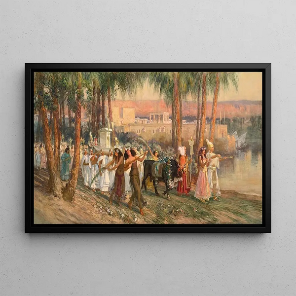 Egyptiläinen kulkue - Frederick Arthur Bridgman — kehystetty taideteos seinällä