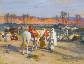 Pysähdys autiomaassa - Frederick Arthur Bridgman — näkymä teoksesta