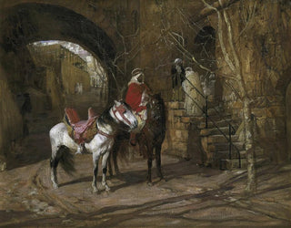 Frederick Arthur Bridgman - Horseman In A Courtyard.webp