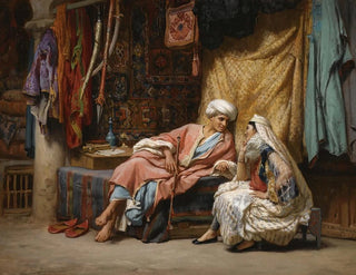 Tunisian soukissa - Frederick Arthur Bridgman — näkymä teoksesta