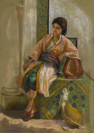 Frederick Arthur Bridgman - Jeune Fille Lventail.webp