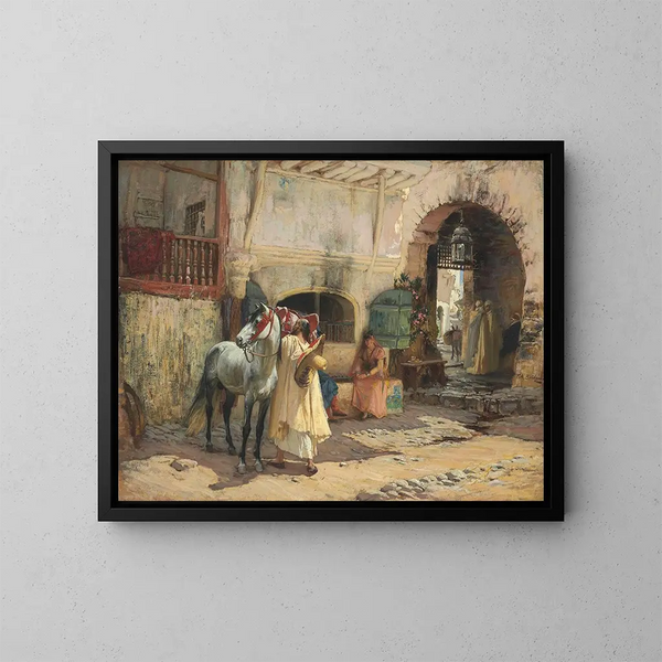 En route pour une balade à Constantine, Algérie - Frederick Arthur Bridgman — kehystetty taideteos seinällä