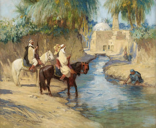 Paluu metsästykseen - Frederick Arthur Bridgman — näkymä teoksesta