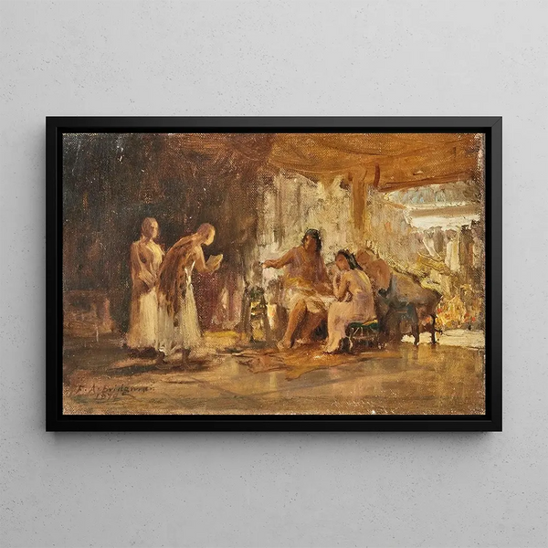 Frederick Arthur Bridgman — kehystetty taideteos seinällä
