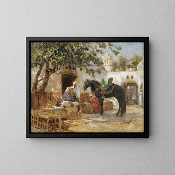 Le Barbier - Frederick Arthur Bridgman — kehystetty taideteos seinällä