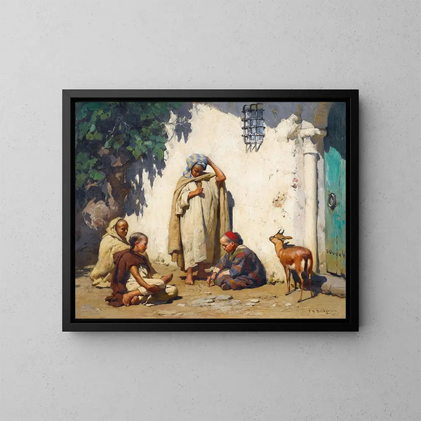 Nuori Kirjoittaja - Frederick Arthur Bridgman — kehystetty taideteos seinällä