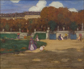 Jardins du Luxembourg Paris - Frederick Carl Frieseke — näkymä teoksesta