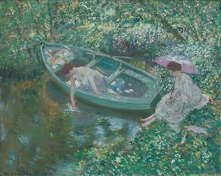 Lounastauko - Frederick Carl Frieseke — näkymä teoksesta