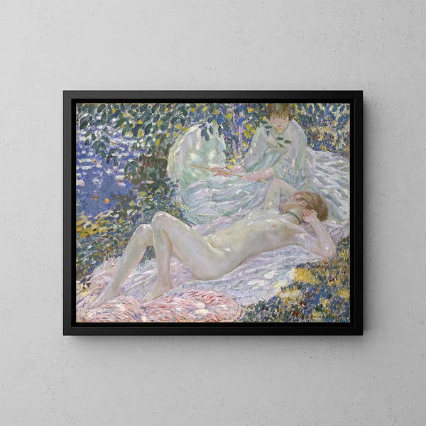 Kesä - Frederick Carl Frieseke — kehystetty taideteos seinällä