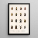 Insektit Coleoptera Pl 038 - Frederick DuCane Godman — kehystetty taideteos seinällä