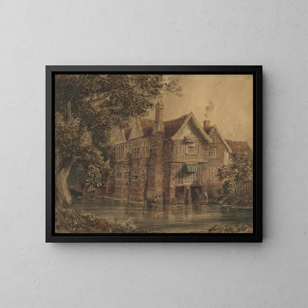 Ancien Farnham Hall, Suffolk - Frederick George Reynolds — kehystetty taideteos seinällä