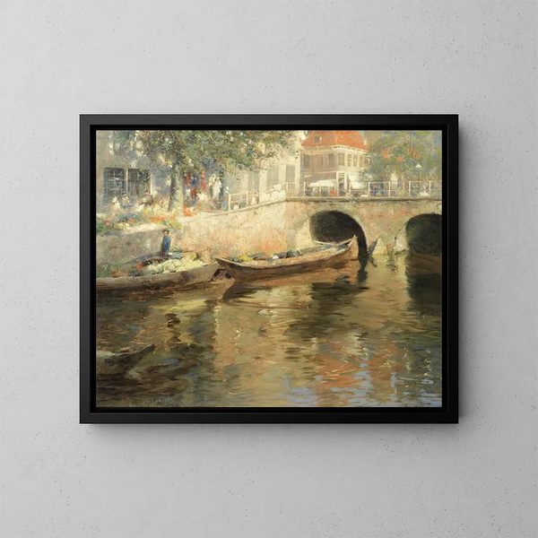 Pont à Alkmaar - Frederick Hall — kehystetty taideteos seinällä