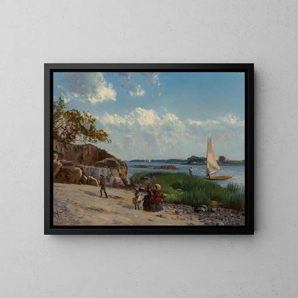 Île de pin, New York - Frederick Rondel — kehystetty taideteos seinällä