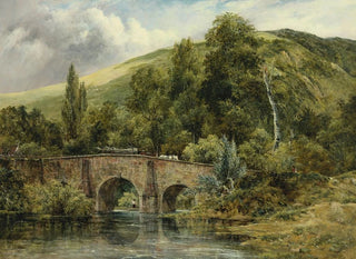 Frederick Waters Watts - Fingle Bridge on the River Teign East Devon.webp