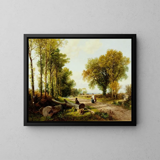 La Promenade du dimanche matin - Frederick William Hulme — kehystetty taideteos seinällä