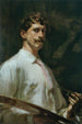 Itsekuva - Frederick William MacMonnies — kehystetty taideteos seinällä