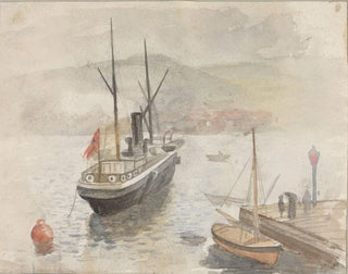Bateau au port - Frederik Collett — näkymä teoksesta