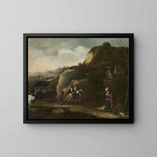 Frederik de Moucheron - Landscape with a carriage.webp
