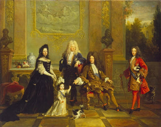 Madame de Ventadour avec Louis XIV et ses héritiers - Ecole Française — näkymä teoksesta