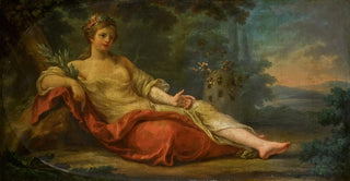 French School - The Goddess Melissa Reclining By A Beehive In A Landscape.webp