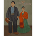 Maalauksen jäljennös Frida ja Diego Rivera - Frida Kahlo