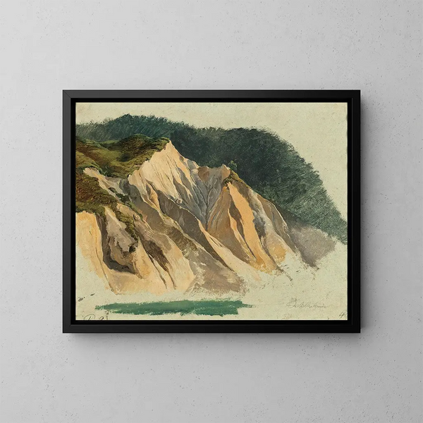 Une ruine rocheuse près de Wildalpen - Friedrich August Matthias Gauermann — kehystetty taideteos seinällä