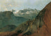Friedrich August Matthias Gauermannin Le Dachstein Plassenin läheltä Hallstattia - Maalaus — näkymä teoksesta