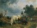 Harmaa hevonen meren rannalla - Friedrich August Matthias Gauermann — näkymä teoksesta