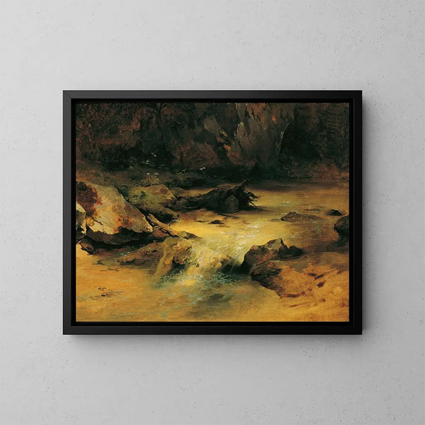 Rivière sauvage - Friedrich August Matthias Gauermann — kehystetty taideteos seinällä