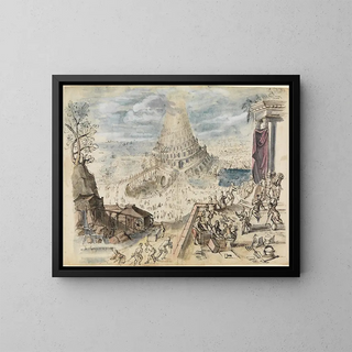 La Tour de Babel - Friedrich Brentel — kehystetty taideteos seinällä