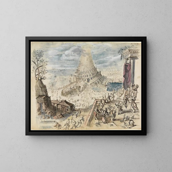 La Tour de Babel - Friedrich Brentel — kehystetty taideteos seinällä