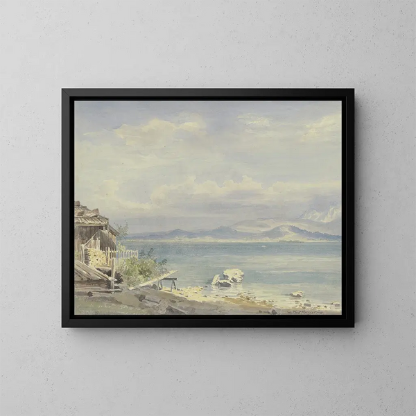 Nainen Chiemsee - Friedrich Ernst Morgenstern — kehystetty taideteos seinällä