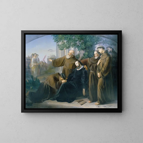 La mort de Torquato Tasso - Friedrich Friedländer — kehystetty taideteos seinällä