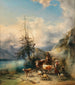 La transhumance à Altaussee avec vue sur le massif du Dachstein - Friedrich Gauermann — näkymä teoksesta