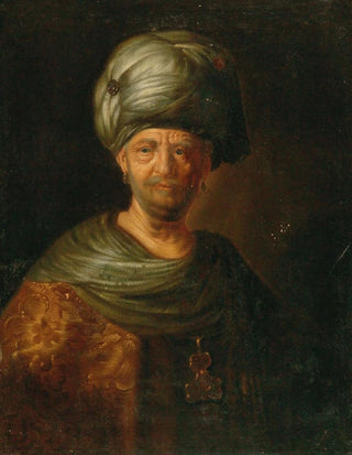 Friedrich Hartmann Barisien - A Bearded Man In Oriental Costume.webp