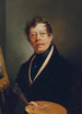 Itsekuva ateljeessa - Friedrich Johann Gottlieb Lieder — kehystetty taideteos seinällä